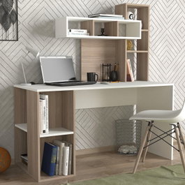 Hanah Home Mesa de Estudio Escandinava Blanco y Córdoba
